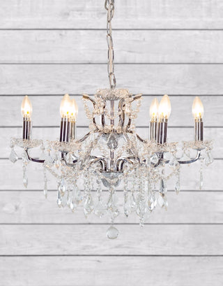6 Branch Chrome Shallow Chandelier