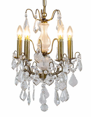 Gold 5 Branch French Chandelier