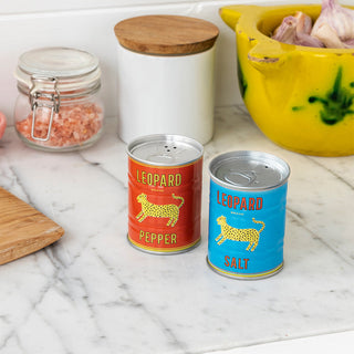 Tin salt and pepper shakers - Leopard - image 2