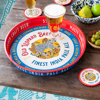 Round metal serving tray - Old Leopard Brewery - image 2