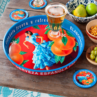 Round metal serving tray - Cerveza Española - image 2