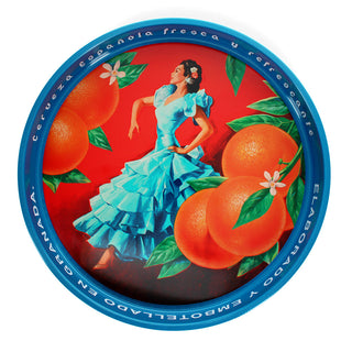 Round metal serving tray - Cerveza Española - image 1