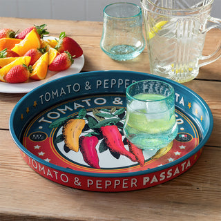 Round metal serving tray - Passata - image 2