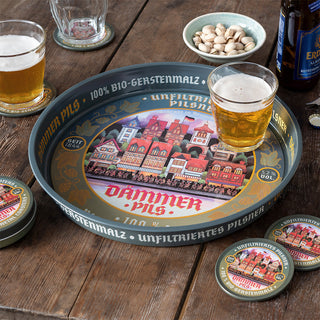 Round metal serving tray - Dammer Pils - image 2
