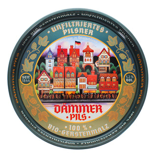 Round metal serving tray - Dammer Pils - image 1