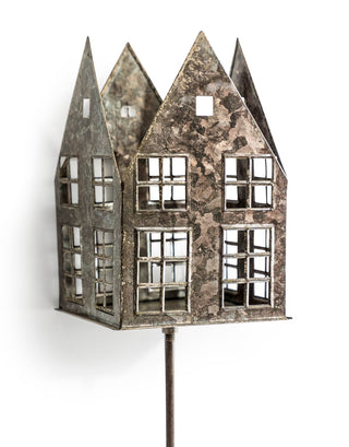 Rustic Metal House Garden Light Holder (Lots of 2 or 4 with a 50% discount)
