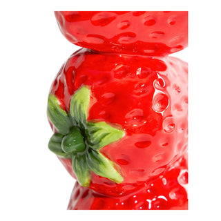 Ceramic Strawberry Stack Stem Vase