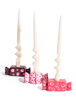 Ceramic Candy Candle Holder (to be bought in qtys of 6 assorted colours)