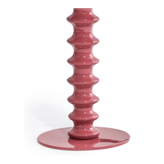 Terracotta Pink Large Ribbed Table Lamp