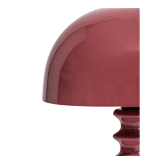 Terracotta Pink Large Ribbed Table Lamp