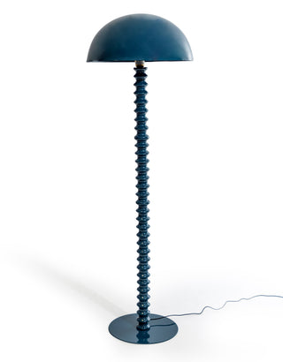 Indigo Ribbed Floor Lamp