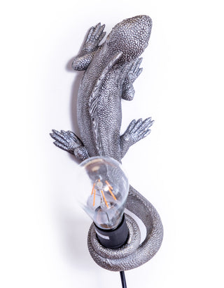 Silver Iguana Lamp