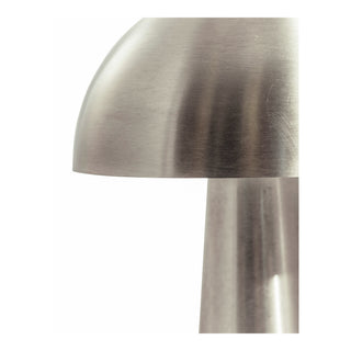 Brushed Steel Mushroom Table Lamp