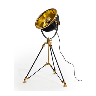 Black and Brass Large Tripod Table Lamp