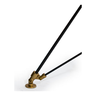 Black and Brass Large Tripod Table Lamp
