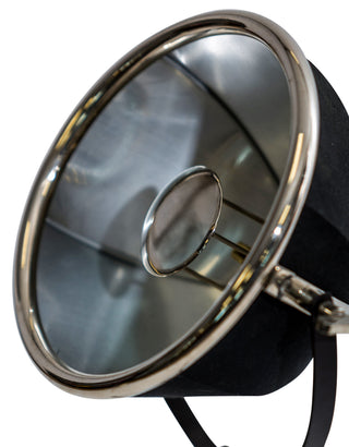Black and Nickel Large Tripod Table Lamp