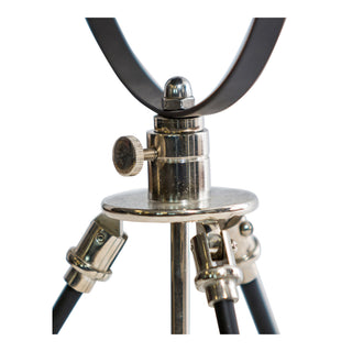 Black and Nickel Large Tripod Table Lamp