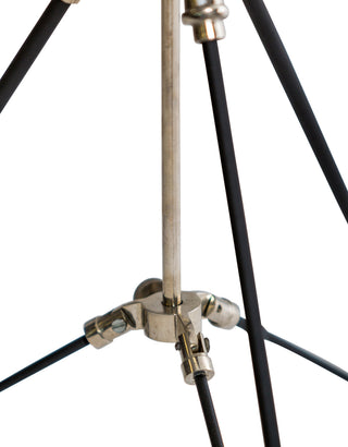 Black and Nickel Large Tripod Table Lamp