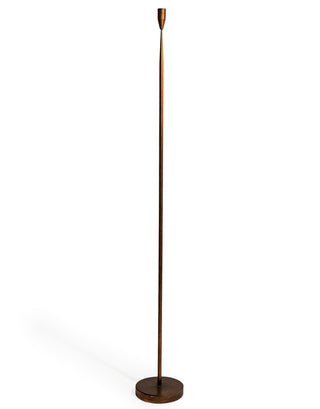 Antique Copper Large Floor Standing Candle Holder