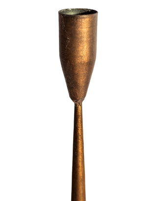 Antique Copper Large Floor Standing Candle Holder