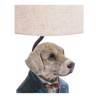 Gentry Labrador Table Lamp w/ Grey Shade