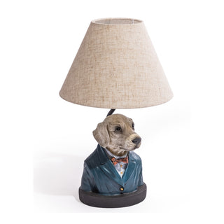 Gentry Labrador Table Lamp w/ Grey Shade