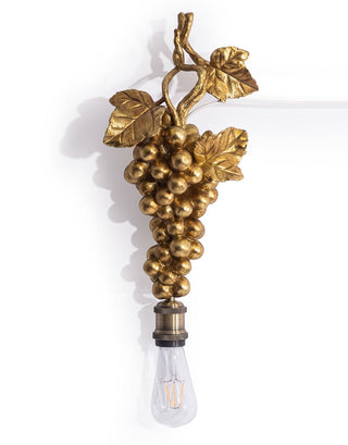 Antique Gold Grape Vine Wall Lamp