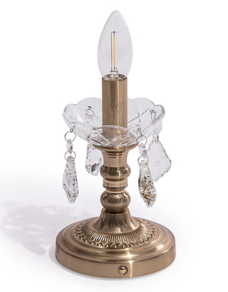 Ornate Brass Rechargeable Table Lamp