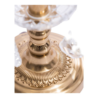 Ornate Brass Rechargeable Table Lamp
