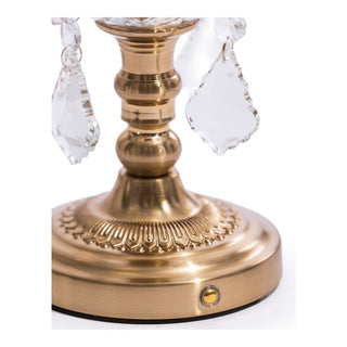 Ornate Brass Rechargeable Table Lamp