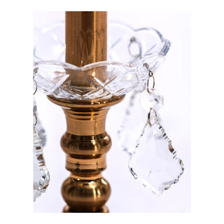 Ornate Brass Rechargeable Table Lamp