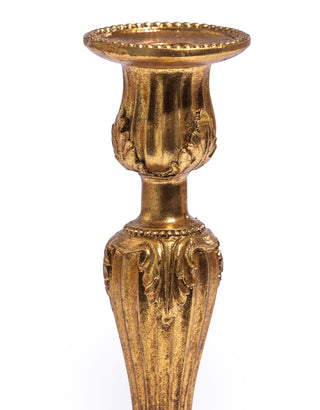 Large Antique Gold Empire Candlestick