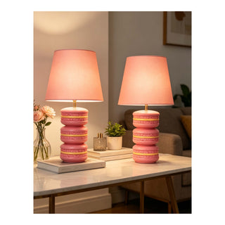 Pink Macaroon Stack Table Lamp (to be bought in qtys of 2)