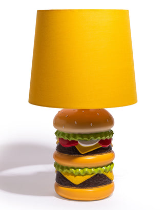 Classic Burger Table Lamp w/ Mustard Shade (to be bought in qtys of 2)