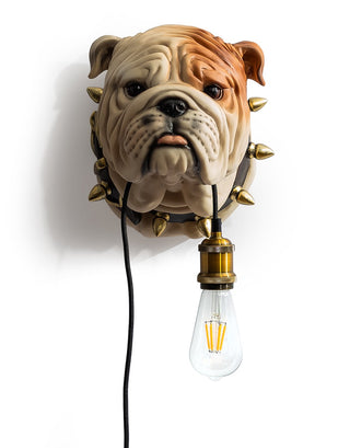 Bulldog Head Wall Light