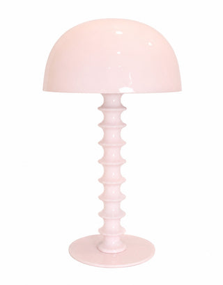 Pale Pink Large Ribbed Table Lamp