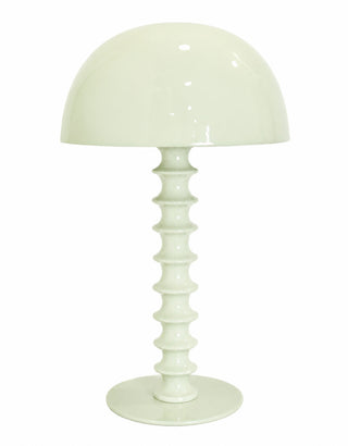 Pale Sage Green Large Ribbed Table Lamp