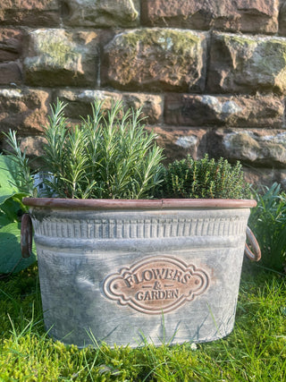 Galvanised Metal Oval Dolly Tub