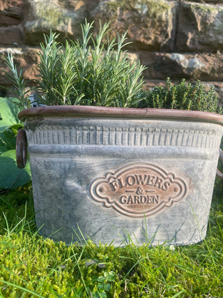 Galvanised Metal Oval Dolly Tub