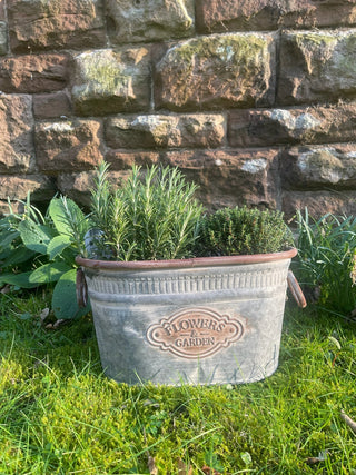 Galvanised Metal Oval Dolly Tub