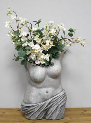 Rustic Classical Lady Bust Urn