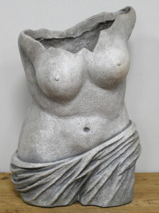 Rustic Classical Lady Bust Urn