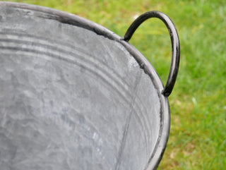 Set of 5 Galvanised Tub Planters