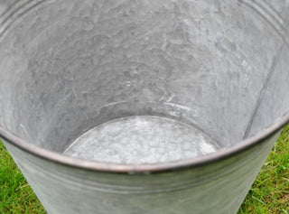 Set of 5 Galvanised Tub Planters