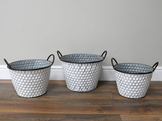 Set of 3 Honey Cone Planters