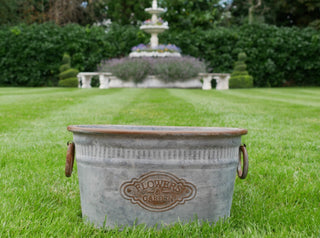 Galvanised Metal Oval Dolly Tub