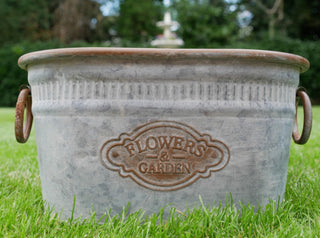Galvanised Metal Oval Dolly Tub