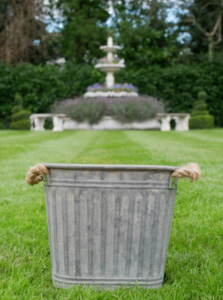 Galvanised Metal Oval Ribbed Dolly Tub
