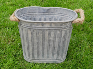 Galvanised Metal Oval Ribbed Dolly Tub