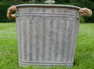 Galvanised Metal Oval Ribbed Dolly Tub